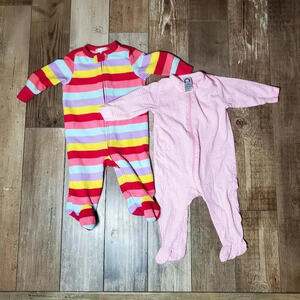 Baby Girl Footed Pajama Bundle Size 3-6 Months EUC